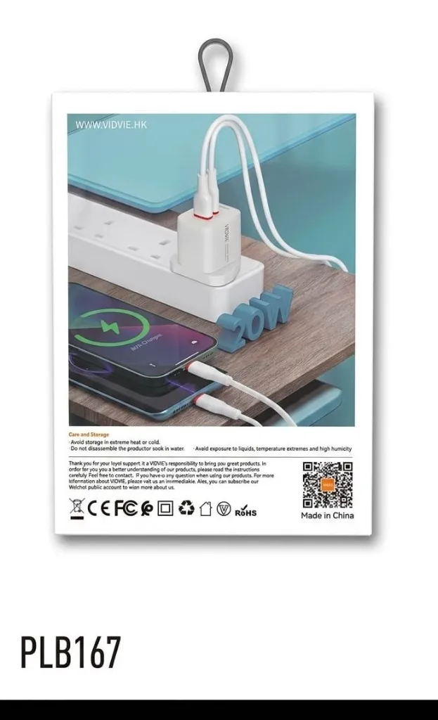 VIDVIE CHARGER PLB167 20 W TYPE -C USB-3.webp