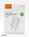 VIDVIE 45W Wall Charger – PLB161 with 2 Type-C Ports, Includes Type-C Cable