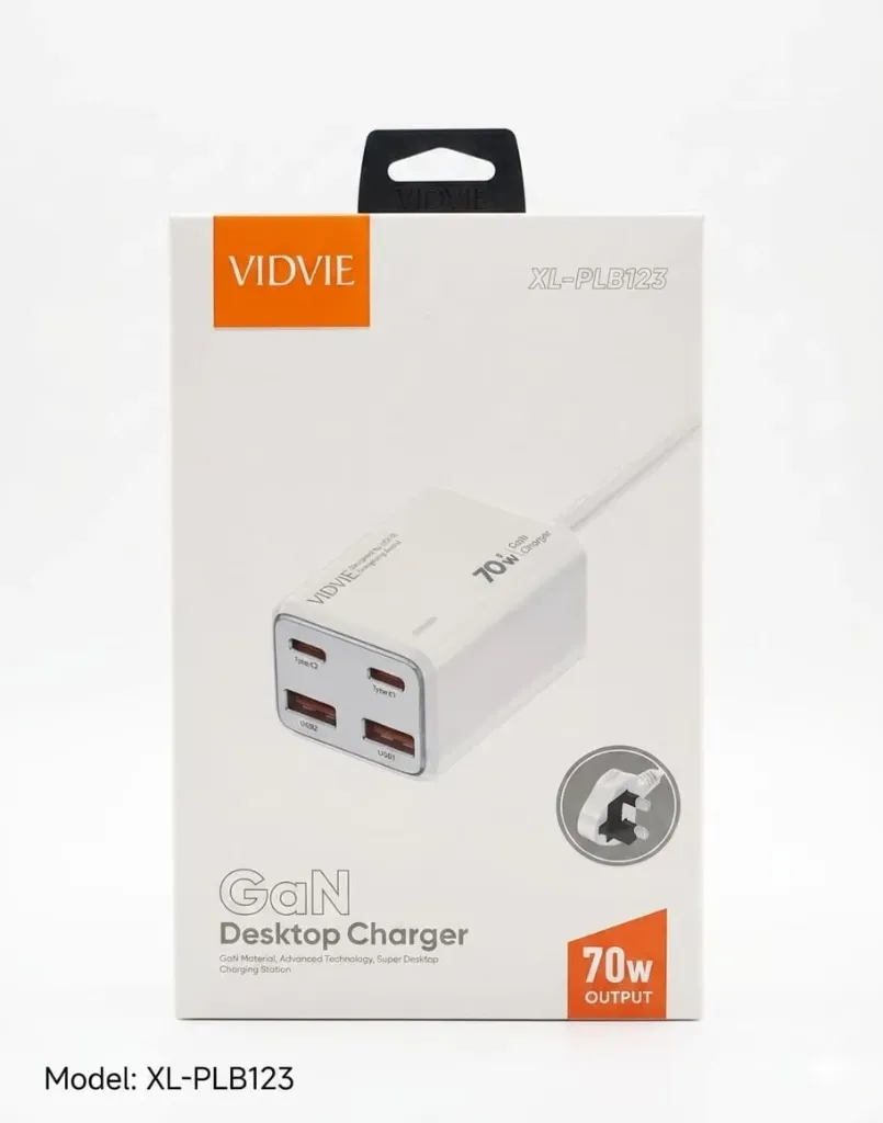 VIDVIE XL-PLB123 GAN DESKTOP CHARGER 70W OUTPUT
