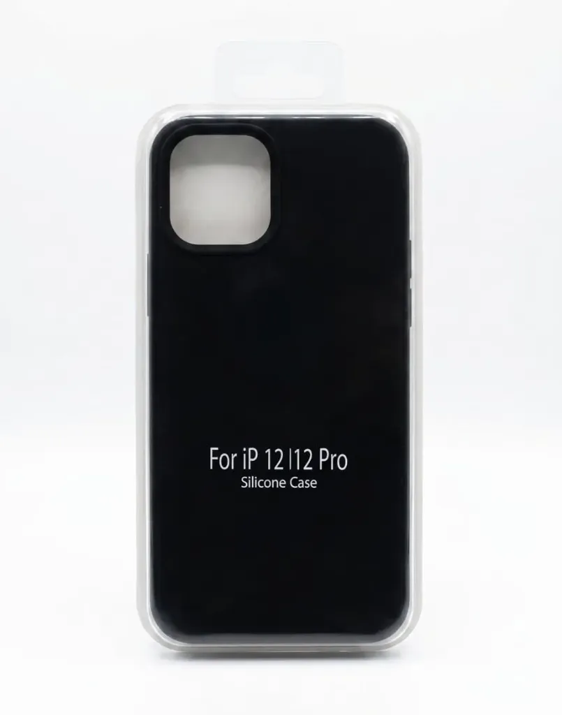 I PHONE 12/12 PRO SILICONE CASE  color black