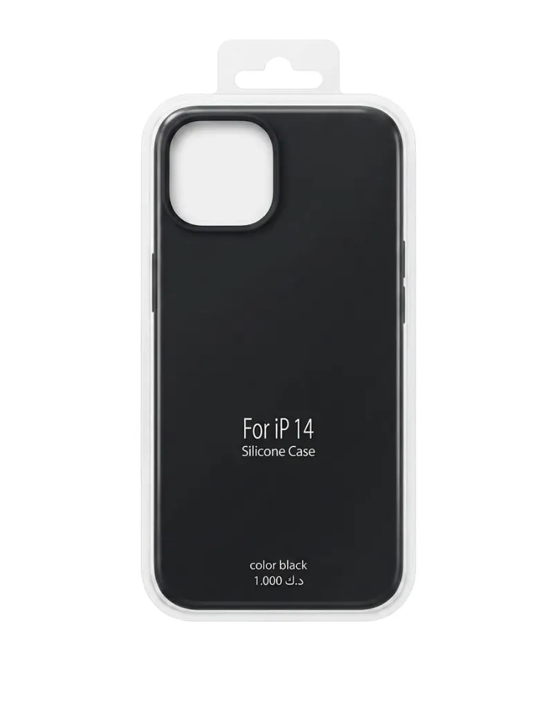 I PHONE 14  SILICONE CASE  color black