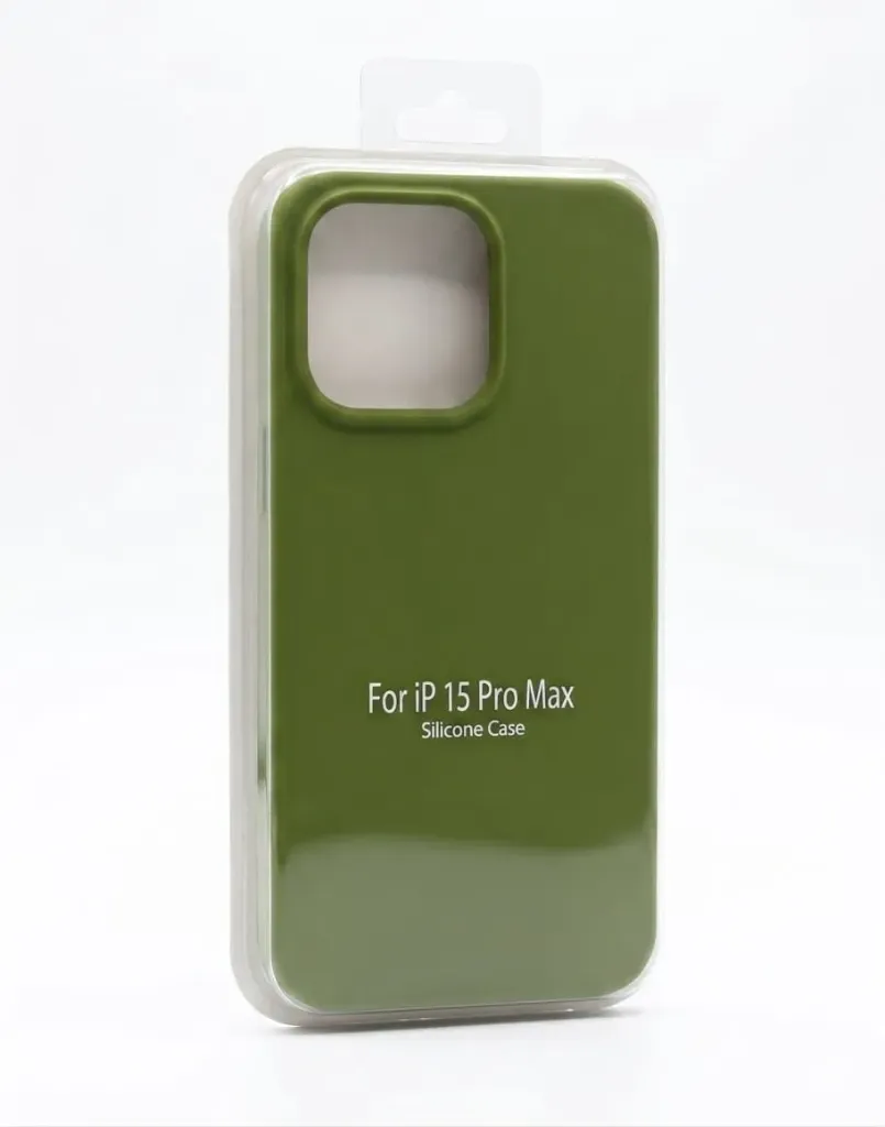 I PHONE 15 PRO MAX SILICONE CASE  COLOR GREEN