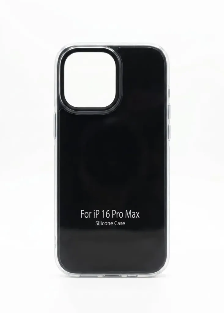 I PHONE 16 PRO MAX SILICONE CASE  COLOR  BLACK