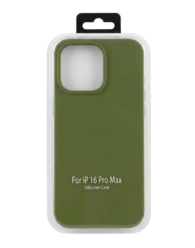 I PHONE 16 PRO MAX SILICONE CASE  COLOR GREEN