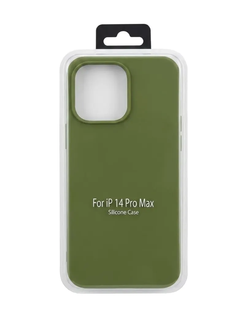 I PHONE 14 PRO MAX SILICONE CASE  COLOR GREEN