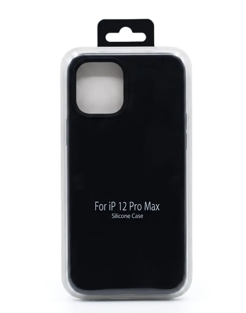 I PHONE 12 PRO MAX SILICONE CASE  COLOR  BLACK