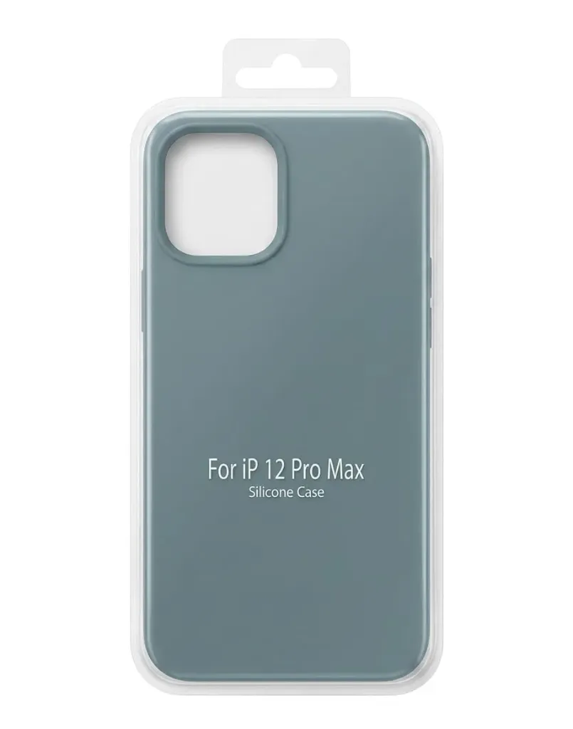 I PHONE 12 PRO MAX SILICONE CASE  COLOR  DUSTY BLUE
