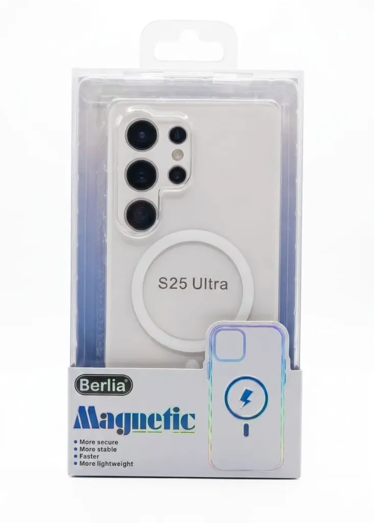 S25 ULTRA SILICONE BERLIA CLEAR CASE WIRELESS