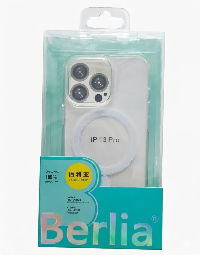 I PHONE 13 PRO SILICONE BERLIA CLEAR CASE WIRELESS