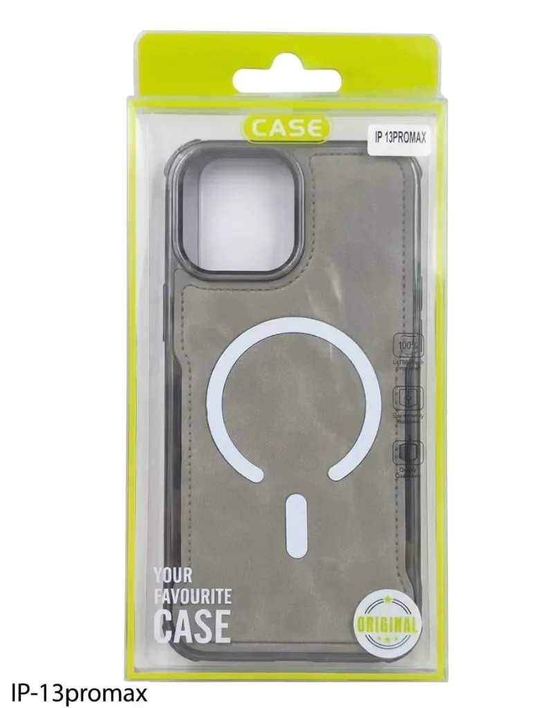 I PHONE 13 PRO MAX SILICONE  CLEAR CASE WIRELESS GRAY