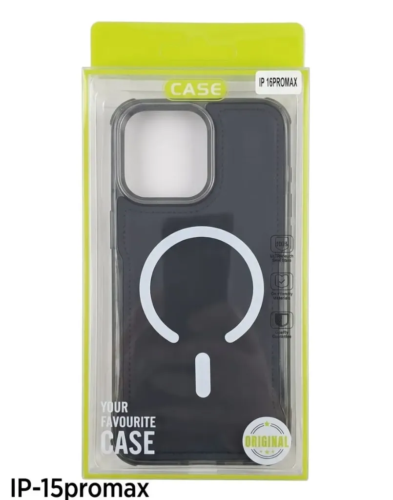I PHONE 15 PRO MAX SILICONE  CLEAR CASE WIRELESS BLACK