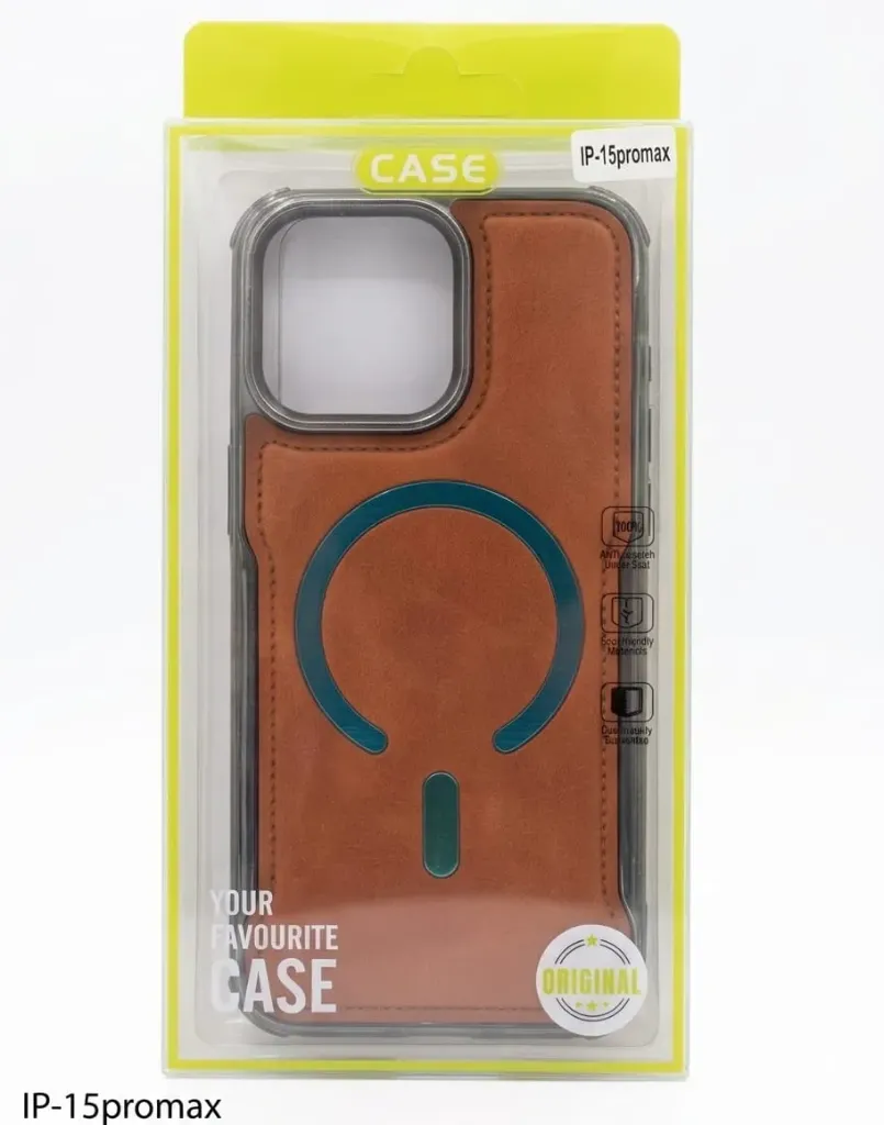 I PHONE 15 PRO MAX SILICONE  CLEAR CASE WIRELESS BROWN