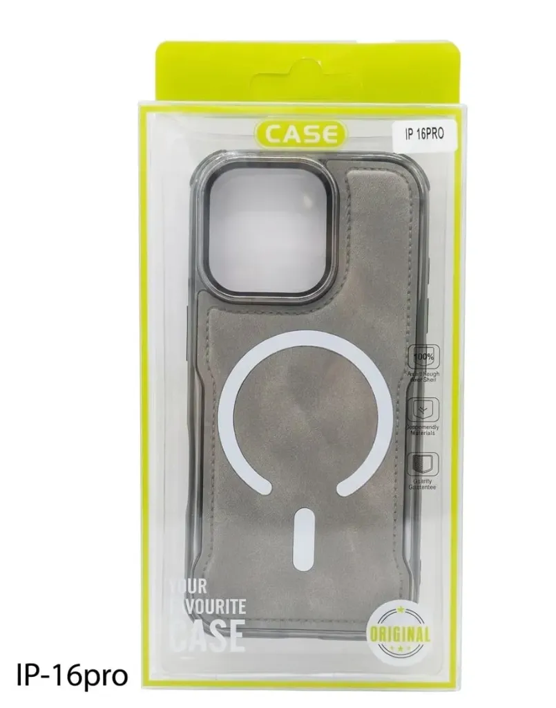I PHONE 16 PRO  SILICONE CASE WIRELESS GRAY